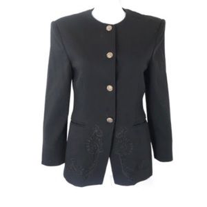 Black Max Mara Virgin Wool Blazer